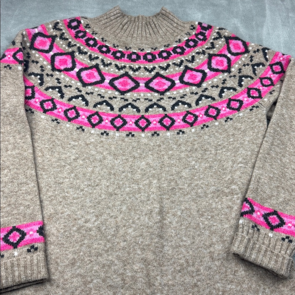 Loft Fair Isle Patterned Sweater Dress - image 2